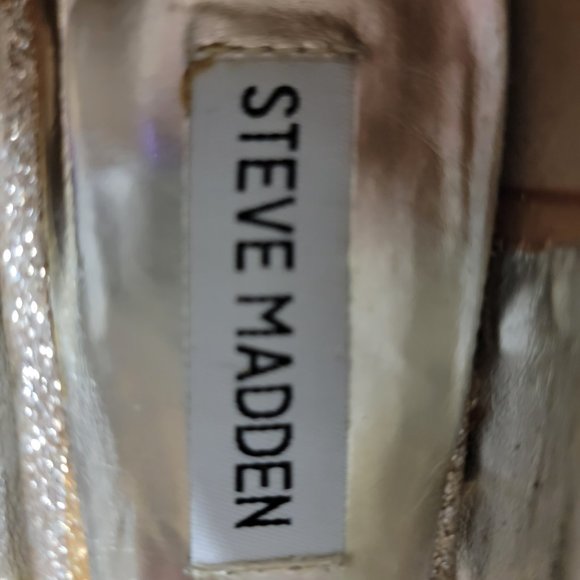 Sparkly champagne gold Steve Madden pumps, size 10 - Picture 3 of 3